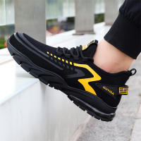 Zapatos de Trabajo Seguros Transpirables con Punta de Acero Zapatillas de Trabajo Antideslizantes para Hombres en Negro - details 1