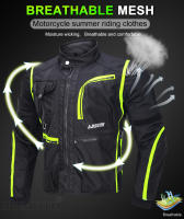 LYSCHY-Chaqueta protectora de verano para motocicleta para hombre, chaqueta de motociclista de malla transpirable para mujer, Moto, Motocross, ropa de montar reflectante - details 0