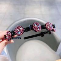 Diadema fija con flequillo de diamantes de imitación antideslizante, accesorios para el cabello dulces, bandas para el cabello con Clips, tocado de estilo coreano, Aro para el cabello brillante - details 16