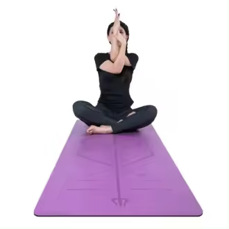 Alfombra de Yoga de Goma PU Profesional Antideslizante, A Prueba de Sonido, Absorción de Choques para Fitness y Baile en Casa - 1