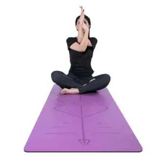 Alfombra de Yoga de Goma PU Profesional Antideslizante, A Prueba de Sonido, Absorción de Choques para Fitness y Baile en Casa - 1