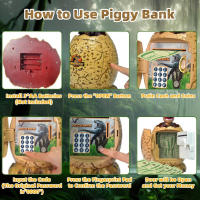 Dinosaur Egg Piggy Bank ATM Saving Box for Kids with Music and Lights Electronic Play House Toys for Children Christmas Gifts - details 3