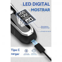Afeitadora Rotativa Impermeable Pantalla Digital Inteligente Maquinilla de Afeitar Eléctrica Portátil 3 Hojas Flotante - details 6