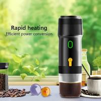 Máquina de café expreso portátil, máquina de café expreso de autocalentamiento rápido con cargador de coche, mini cafetera de 15 bar para acampar, viajar, RV, senderismo, oficina - details 1