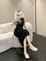 Baotou media zapatillas mujer desgaste exterior, verano nueva noche de hadas viento fondo plano sin tacón persona perezosa zapatos de un pie - details 7