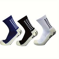 1/3/10 Pares de Calcetines Atléticos Antideslizantes con Pegamento de Puntos, Suela de Toalla Engrosada, Tejido de Malla Transpirable - Ideales para Correr y Deportes, para Hombres y Mujeres, Colores Surtidos, Calcetines Bonitos - details 4