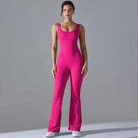 2025 Nueva Belleza ck Ropa de Entrenamiento Deportivo de Elevación de Melacotton de Una Pieza Pantalones Acampanados Yoga - details 12
