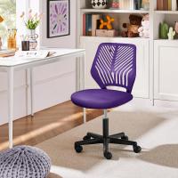 Silla Escritorio de Oficina Ergonómica Silla Giratoria Altura Ajustable sin Reposabrazos Asiento Malla Rosa - details 10