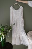 Camisones largos de encaje blanco con bordado vintage para mujer, ropa de dormir de manga larga de princesa retro, vestido de vacaciones de otoño y primavera - details 19