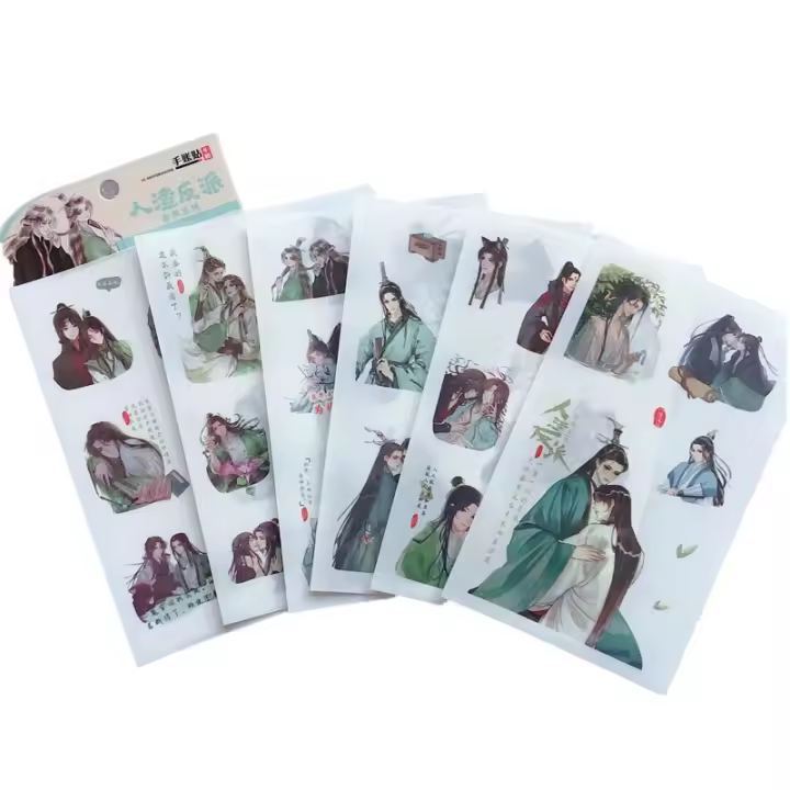 Pegatinas Decorativas del Sistema de Auto-Salvación del Villano de la Serie Anime 6 Pcs Set Etiquetas de Scrapbooking de Diario de Ren Zha Fan Pai Marca nbyinto - 1