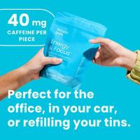 NeuroGum Caffeine Gum (90 comprimidos) Sin azúcar con L-teanina+cafeína natural+vitaminas B12 B6- Rompecabezas masculino femenino Energy Focus - details 1