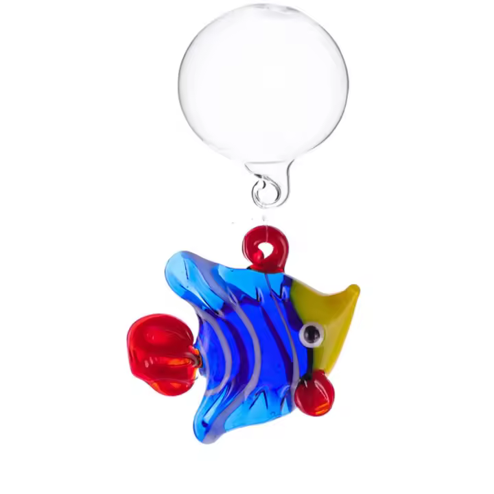 Vidrio flotante colorido para peces tropicales, Mini estatuilla única de pez payaso, adorno bonito para peces de acuario, pecera - 1