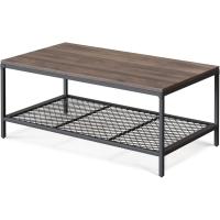 Estilo Industrial Minimalista, Mesita de café con Malla Decorativa, 45x110x60 cm (Alto-Ancho-Fondo) - details 0