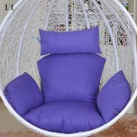 Funda de Cojín de Silla de Huevo Colgante de Color Sólido Floral y Estriado + Funda de Almohada de Exterior (Sin Relleno) para Jardín Lounger - details 13