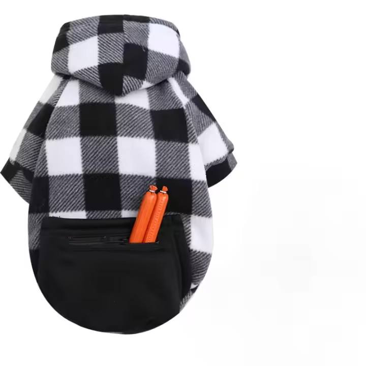 Abrigo de invierno para perro, chaqueta Reversible a cuadros para mascotas, ropa para clima frío para perros pequeños, medianos y grandes - 1