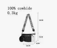 Bolso de pecho de cuero genuino de lujo para mujer, bolso cruzado de cuero de vaca de alta calidad con monedero pequeño - details 1
