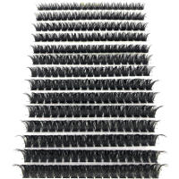 Pestañas Postizas Segregadas Tejidas DIY 40D 60D 80D Y 100D Gruesas Y Rápidas Extensión De Pestañas Material De Algodón Plástico - details 2