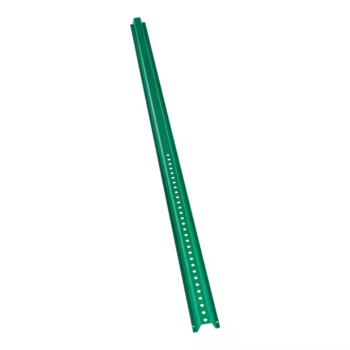 SucceBuy Poste de señalización en forma de U de 6 pies, paquete de 4 postes de cerca fijos de acero resistente verde para jardín, patio, granja o intersección de tráfico - 1