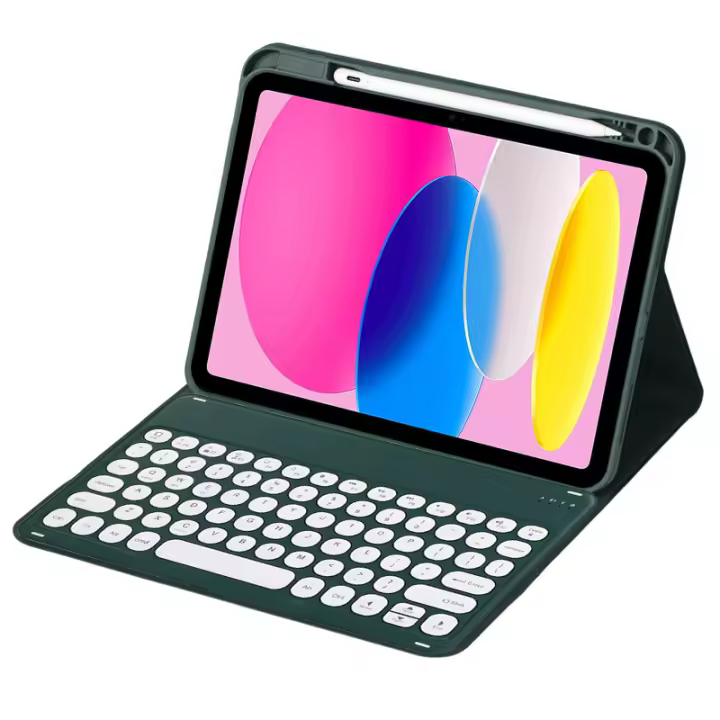 Funda con teclado español para IPad, cubierta desmontable e inalámbrica con Portalápices para IPad de décima generación, 10,9 pulgadas, 2022, A2757, A2777 - 1