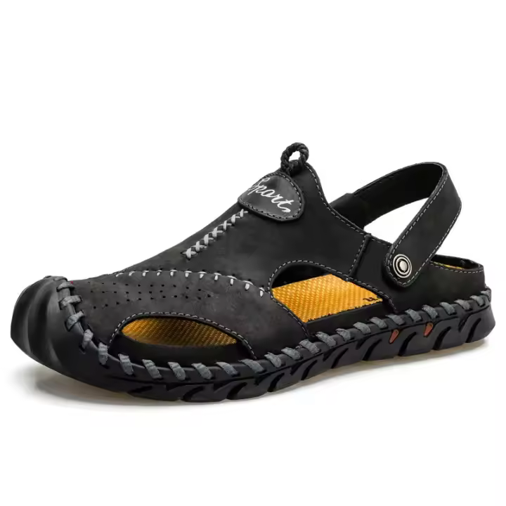 Sandalias de Cuero Genuino para Hombre Zapatillas Cómodas Suaves para Playa - 1