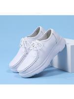 Zapatos de enfermera primavera y otoño 2025 nuevos zapatos de mujer zapatos de plataforma zapatos deportivos blancos de boca baja zapatos individuales - details 5