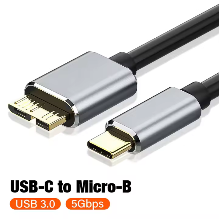 Cable adaptador Micro B USB 3 0 a tipo C, Conector de disco duro externo de 5gbps, Cable tipo C a USB 3,0, Micro B para disco duro - 1