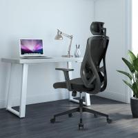 Ergonómica, Silla de Escritorio con Reposacabezas Ajustable, Reposabrazos, Soporte Lumbar, Altura Regulable y Oscilación de 90 ° -120 ° , Silla Giratoria Capacidad de Peso 150kg - details 1