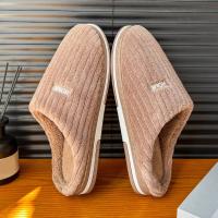 Zapatillas de casa para hombre y mujer, chanclas informales de suela gruesa suave, pantuflas cálidas de felpa, zapatos antideslizantes para dormitorio, invierno, novedad - details 12