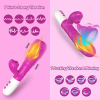 Succionador de clítoris para mujer, vibrador de empuje, telescópico estimulador automático del punto G, masturbación femenina, Juguetes sexuales para adultos - details 0