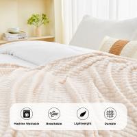 Manta de forro polar suave para sofá, mantas decorativas de franela cálidas y súper acogedoras, manta de felpa ligera para sofá - details 4