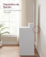 Tocador con Espejo Grande, tocador, 2 cajones, 3 Compartimentos Abiertos, tocador, Moderno, Blanco - details 14