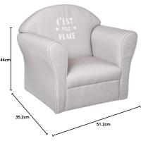 Sillón Infantil Atlmátrica Marrón Taupe Ideal para Muebles y Organización - details 7