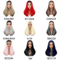 Entre las mujeres naturales de Europa y América hay pelucas de seda de alta temperatura y alta tinte, pelucas largas y rectas ligeramente rizadas y cubiertas para el cabello. - details 0