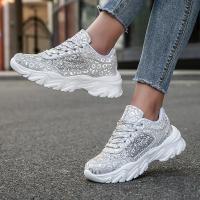 Zapatillas de moda para mujer Lentejuelas Leopardo Ligeras de fondo grueso Zapatillas casuales para mujer - details 2