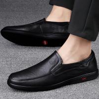 Zapatos de hombre hechos a mano, zapatos de cuero de negocios, mocasines con suela de goma, zapatos informales sin cordones para hombre, zapatos de trabajo y oficina, zapatos de vestir planos negros - details 6
