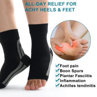 Tobillera deportiva de compresión para esguince, tendinitis de Aquiles, fascitis Plantar, pie lesionado, 1 par - details 5