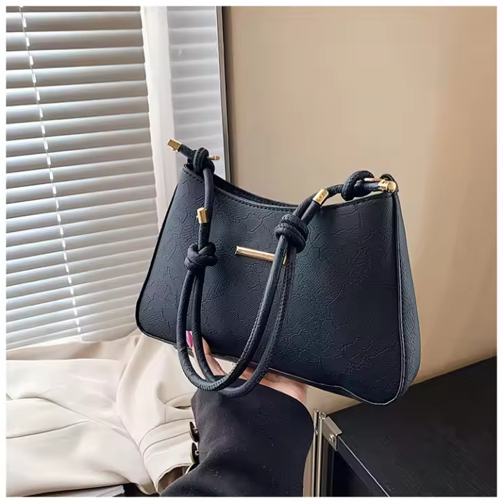 Bolso de un solo hombro de gama alta para mujer, bolso baguette a la moda, retro, versátil, de un solo hombro, 2025 - 1