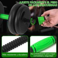 Mancuernas Ajustables 10/15/20/30/40 KG Juego de Pesas 3en1 con Barra Recta y Curva, Mangos Antideslizantes, Kit Mancuernas para Gimnasio en Casa - details 4