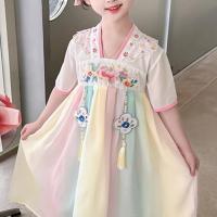 Vestido de verano de rendimiento Ru mejorado para niña, súper inmortal, viento chino y nieve, Hanfu, princesa, bebé Tang - details 3