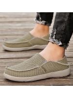 Zapatos de lona para hombre, zapatos casuales, mocasines elásticos, zapatos sin cordones para hombre, transpirables, ligeros y cómodos. - details 1