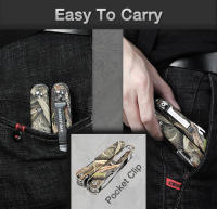 MOSSY OAK-Mini alicates plegables 11 en 1, multiherramienta portátil, herramientas de supervivencia para acampar al aire libre - details 2