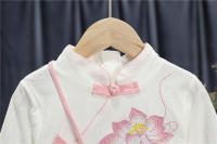 Hanfu, conjunto de otoño, vestido de princesa para bebé, disfraz antiguo chino para niñas, estilo Tang de la República de China, ropa para niños - details 7
