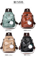 Mochila retro de cuero para mujer, mochila informal, pequeña, de viaje, Vintage, a la moda - details 4