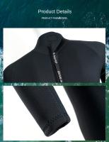 Traje De Neopreno Y nailon Para Hombre, 3 Mm, Con Mangas Largas, Bloque De Color Ajustado Y Elástico, Con Cremallera Trasera - details 8