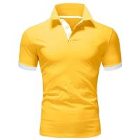 Polo ajustado de manga corta para hombre, Camisa lisa con cuello suave, informal, para trabajo, Golf, senderismo, color rosa - details 10