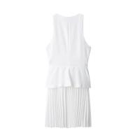 Vestido Acampado con Cuello en V Manga sin Abrigo, Falda Corta, Moda de Verano, Ropa de Mujer Casual - details 2