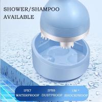 Masajeador eléctrico inalámbrico para el cuero cabelludo, resistente al agua, para limpieza profunda, carga USB, limpieza desmontable, Color azul y blanco - details 8