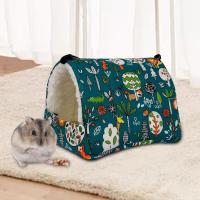 Cómoda mini jaula casa nido hamster cama cálida tapete hamster hamaca cama nido de conejillo de indias - details 2