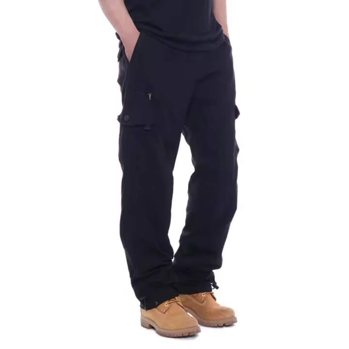 Pantalones cargo para hombre 100% algodón, cintura elástica, múltiples bolsillos, listos para la aventura al aire libre. - 1