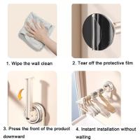 Colgador de ropa con ventosa sin perforaciones, tendedero de ropa extensible montado en la pared, estante colgante de plástico plegable para balcón - details 9